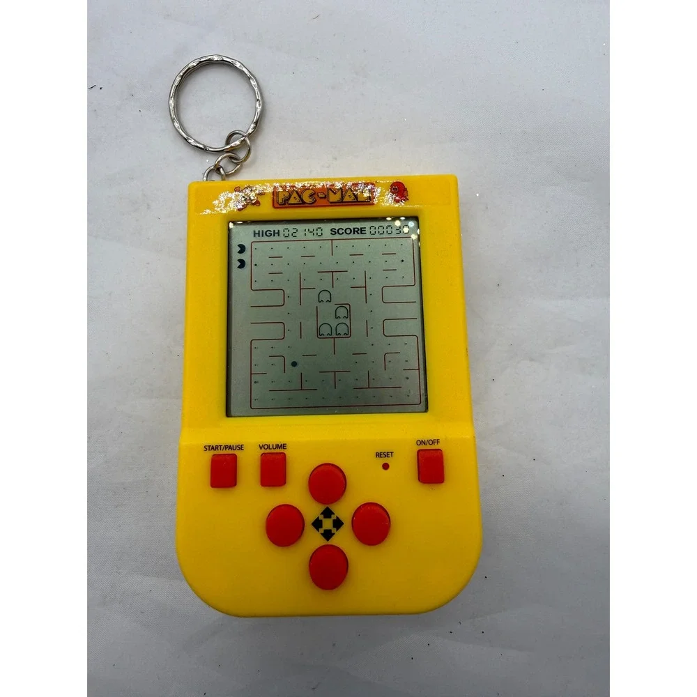 Yellow‎ Pac Man Mini Handheld Game Keychain